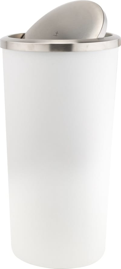 Cosy & Trendy Vuilnisbak/vuilnisemmer wit 35 liter 56 cm kunststof - Afvalemmers - Prullenbakken