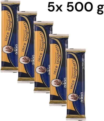 Nuh’un Ankara İnce Dunne Spaghetti 5x 500g – Dunne Turkse Pasta | Snelle Kooktijd | Premium Durumtarwe