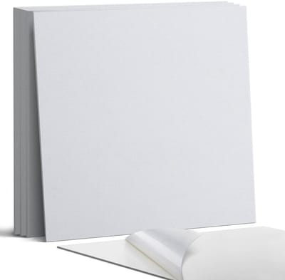 Coloray Wandpanelen Zelfklevend - Kleur wit Zelfklevende Wandpanelen - 50 cm x 50 cm - Wit Wandpaneel PVC - 4 stuks - Eénkleurige Wandpanelen Zelfklevend - Wandbord Keuken - Wandpaneel Badkamer