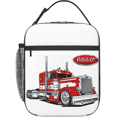 Peterbilt Truck Geïsoleerde Lunchtas voor Vrouwen Kinderen Lekkagevrije Voedseldozen Thermische Lunchbox Draagtas One Size