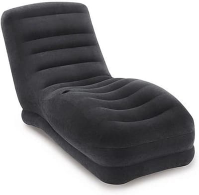 Opblaasbare Lounger - Luchtbank Sofa - Buiten Ontspannen - Met Ingebouwde Pomp - 86x170x94cm - Gember Bruin