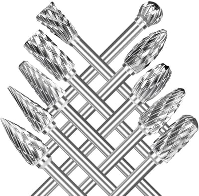 Carbide Frezen Set (10 stuks) - Roterende Bits voor Houtsnijwerk, Metaal Polijsten en Graveren