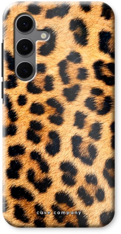 Case Company® - Hoesje geschikt voor Samsung Galaxy S24 FE hoesje - Luipaard - Tough Case - Maximale Bescherming alle Kanten en Schermrand