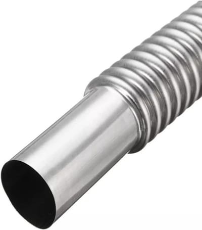 Dailygoods - 120CM Uitlaatpijp Extra Kachel, Auto Rvs Uitlaatpijp, Power Generator Uitlaatslang, Voor Motor Uitlaat(Zilver)