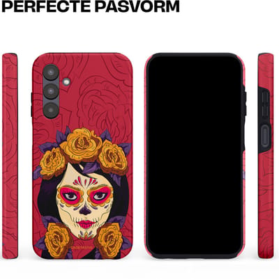 Casetastic Hoesje Geschikt voor Samsung S25 - Stijlvolle Beschermende Duo-layer Case - Middernachtmasker