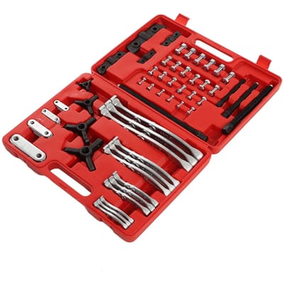 72 pièces Extracteur de moyeu d'engrenage Séparateur de roulement Ensemble Outil professionnel de réparation automobile Universel pour poulies pignons red
