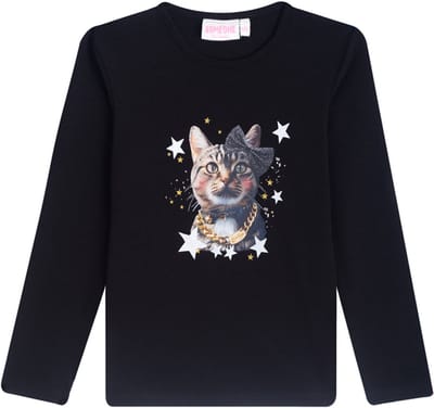Someone WILLA-SG-03-A Meisjes T-shirt - BLACK