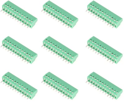 Allecto - Terminal Blocks - Connector - Betrouwbaar en eenvoudig - Groen - Solder Screw Terminal - Geschikt voor circuitborden - 12 polen