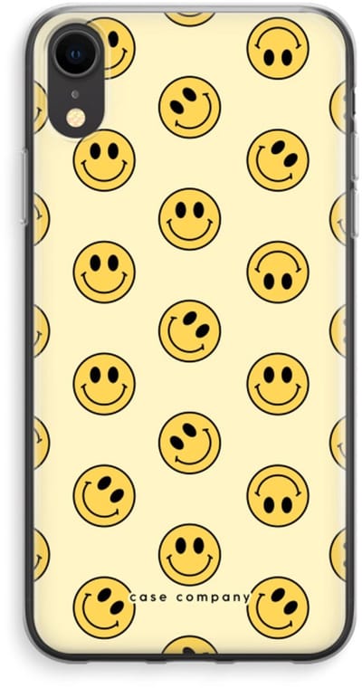 Case Company® - Hoesje geschikt voor iPhone XR hoesje - Smiley N°2 - Soft Cover Telefoonhoesje - Bescherming aan alle Kanten en Schermrand