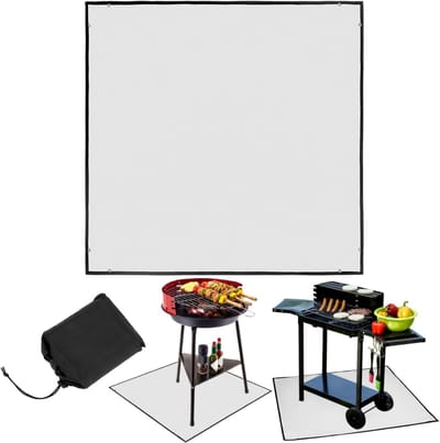 Vuurkorf Mat - Brandwerende Onderlegger - Terras Beschermen - Hittebestendig Vuurvast Materiaal - 100x100CM - Grijs