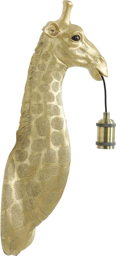 Light & Living Wandlamp Giraffe - Goud - 20,5x19x61cm - Binnen Modern