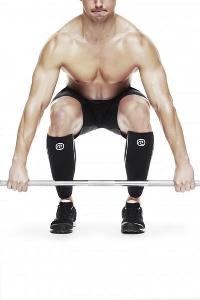 Rehband RX Shin/Calf Sleeve, 5mm, Black, XS