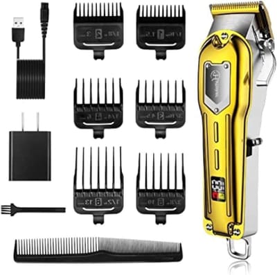 Draadloze Tondeuse - Haartrimmer Baardtrimmer - Thuis Kapsel Maken - Verstelbare Taper Hendel - 0.8-2.0 mm - Zwart