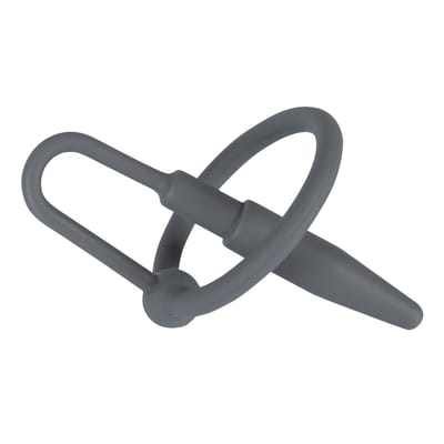You2Toys – Silionen Penis Plug met Eikel Ring voor Intens Vol Gevoel - Zwart