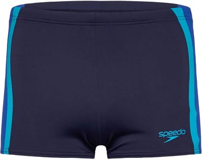 Speedo Solid Splice Aquashort Heren - Strakke Zwemshort Heren - Chloorbestendige Zwemboxer Heren - Sportzwembroek Heren met Trekkoord - Marine/Blauw - S