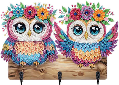 Sleutelrekje - GYG08 - Uiltjes - diamond painting - compleet pakket - Diamond painting by Wietske