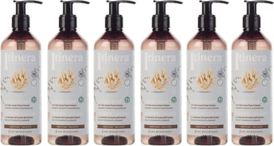 ITINERA - Kalmerende vloeibare zeep met Veneto haver, 95% natuurlijke ingrediënten 370 ml (6 stuks)