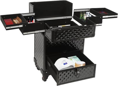 Cosmeticazak voor Make-up, Nagelkunst en Kappers met Lades - 34 x 25 x 47 cm, Modern en Ruimtelijk Organisator voor Haarstylisten en Dierenverzorgers