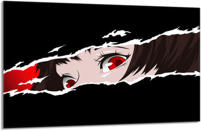 TMK ArtDeko Serie - Glazen Beschermplaat - 80x52 cm - Veilig voor Alle Kookplaten - Anime