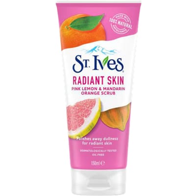 St. Ives Radiant Skin Pink Lemon & Mandarin Orange Olievrije Gezichtsscrub - 150 ml