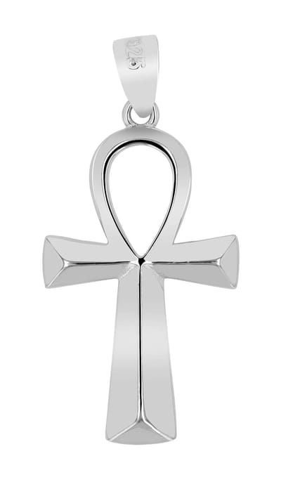 AKZENT Akzent unisex hanger "Ankh Pure" uit 925 Sterlingzilver, gerhodineerd, duurzaam