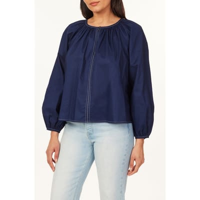 Scotch & Soda Long Sleeve Woven Top Maritime Blue Taglia: S | Magliette intime Outlet | Donna | Blu