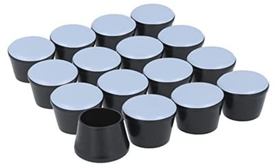 16 x Stoeldoppen met PTFE Glijoppervlak - Teflon Glijders voor Meubilair (22 mm)