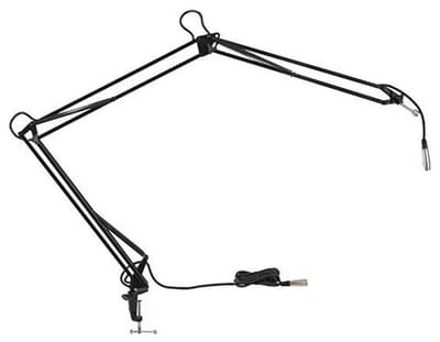 Microfoonarm met tafelclip - Zwart