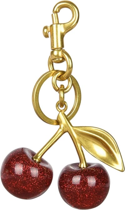 Sleutelhangerbedels met kersen, Cherry Tassen Charm, portemonneebedels, kersenaccessoires, tas-bedels, veelzijdige sleutelhanger voor tassen, rugzakken en auto's