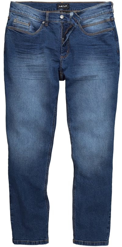 Men Plus - Heren - Jeans denim toelopende Loose Fit 5-pocket - Blauw denim - Maat 56