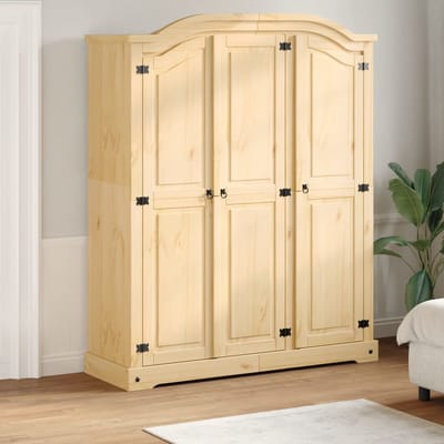 vidaXL - Kledingkast - Corona - 151,5x52x186 - cm - massief - grenenhout