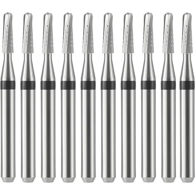 10 stuks Tandheelkundige Wolfraamcarbide Frees FG1957 FG1958 1 6mm Metaalsnijden Voor Hoge Snelheid Handstuk gray