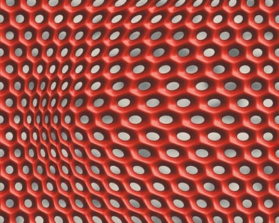 GRAFISCH 3D RETRO BEHANG - Grijs Rood Zilver Metallic - AS Creation Mac Stopa