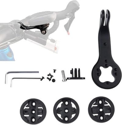 Fietscomputer Houder - Stuurpen Mount - Veilig Fietsen - Aluminium Legering - 10 x 3 x 3 cm - Zwart