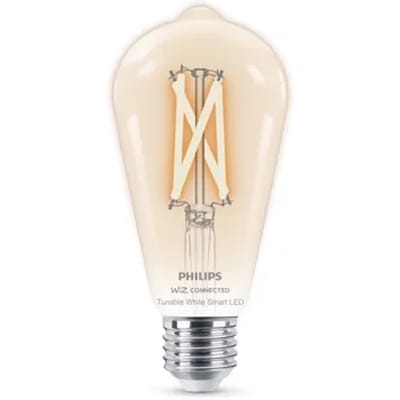 Philips Smart Lighting - Edison Filament - Slimme LED-Verlichting - Warm- tot Koelwit Licht - E27 - 60W - Transparant - Wi-Fi