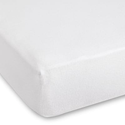 Good Morning molton effen kleur - Lits jumeaux 180x200 cm - Wit - Molton