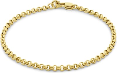 CO88 Collection - 8CB-91327 - rolo schakelarmband vrouwen - 3 mm - 16.5+3cm - goudkleurig