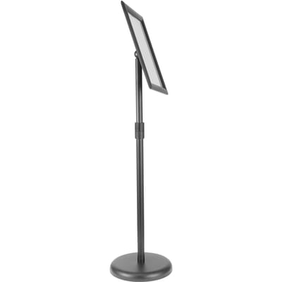 Support de panneau sur pied, Support de présentation pour affiche 8,5 x 11 pouces réglable verticalement et horizontalement, Support de panneau sur pied robuste avec base ronde pour