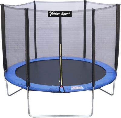 Recreatieve Trampoline - Springkussen Buiten - Buiten Spelen - Met Veiligheidsnet - Diameter 250 cm - Blauw