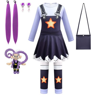 Avontuurspel Poppy Meisjes Outfits Halloween Cosplay Lily Verjaardagsfeest Kinder Jumpsuit Carnaval Optreden Kinderkleding 5T (120) black