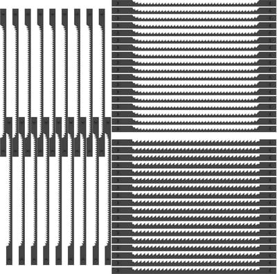Decoupeerzaagbladen set - Zaagbladen figuurzaag - Hout kunststof metaal - SK5 koolstofstaal - 54 delig 76mm