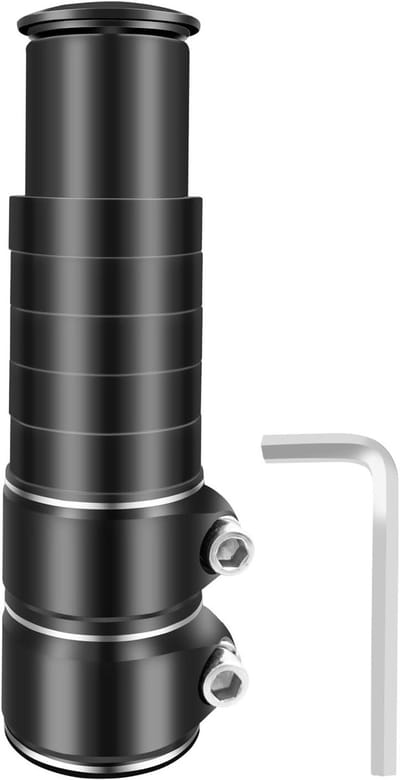 Verstelbare Stuurpenverhoger voor Fietsen, Aluminium Handlebar Raiser Adapter voor MTB en Racefietsen, Inclusief Inbussleutel 28.6mm