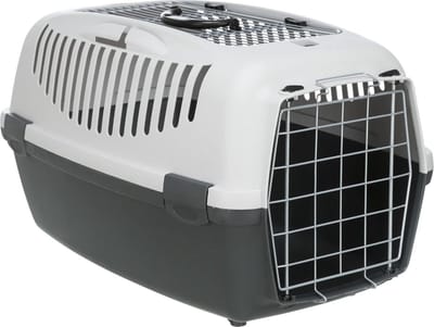 Transportbox Capri 3 Open Top - 40x38x61 cm - lichtgrijs/donkergrijs - geschikt voor kleine huisdieren Reismand Kat