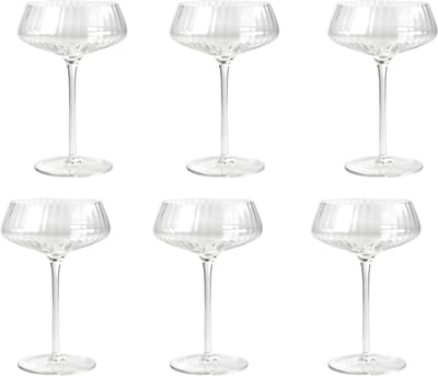 Ginza - Coupe glas 230 ml - Set van 6 stuks - cocktailglas - glazen