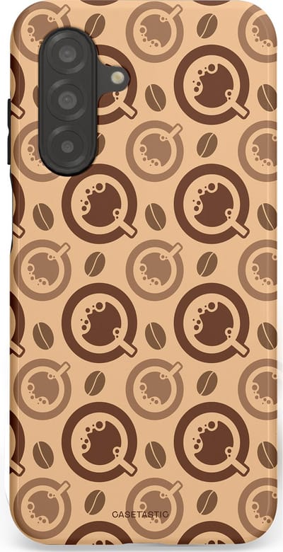 Casetastic Hoesje Geschikt voor Samsung A26 - Stijlvolle Beschermende Duo-layer Case - Cappuccino Ontwerp