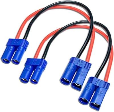 EC5 Verlengkabel - Adapterkabel Lipo Accu - Modelbouw Stroomvoorziening - Vergulde Aansluitingen - 30 cm - Blauw