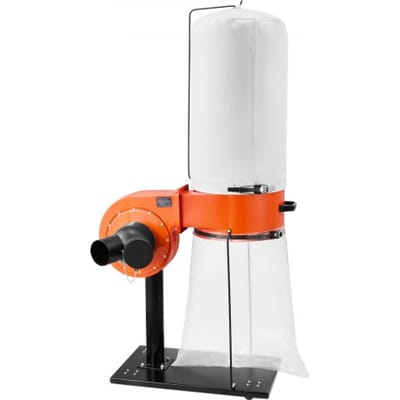 VEVOR stofafzuigsysteem, 1359,21 m³/u 2,5 micron spaanafzuigsysteem, 1 HP zaagselafzuigsysteem met 60 L stofzak, filterzak en rollen, stofafzuiging voor houtbewerking