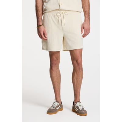 Shiwi Tony Toweling Shorts Geo Sun Beige Geo Sun Maat: S | Korte Broeken Outlet | Heren | Beige