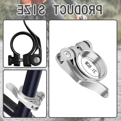 Stabiele Aluminium Fiets Zadelsteun 31.8 mm, Eenvoudige Installatie, Geschikt voor Mountainbike en Racefiets, Zwart