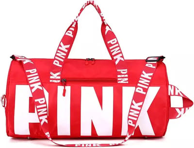 PINK Sporttas - Sporttas - Fitness Tas - Weekendtas - Sport Tas - Kleine Sporttas - Reistas Medium 25 Liter - Fel Rood - Strandtas - Goede voornemens 2026